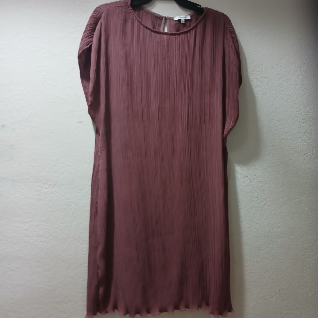 Madewell Size 16 Elegant Mauve Pleated Dress
